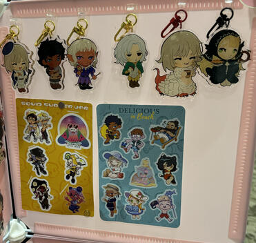 Squid Summer Jam and Delicious in Beach are collaborative sticker sheets in part of stamp rallies - it is a freebie